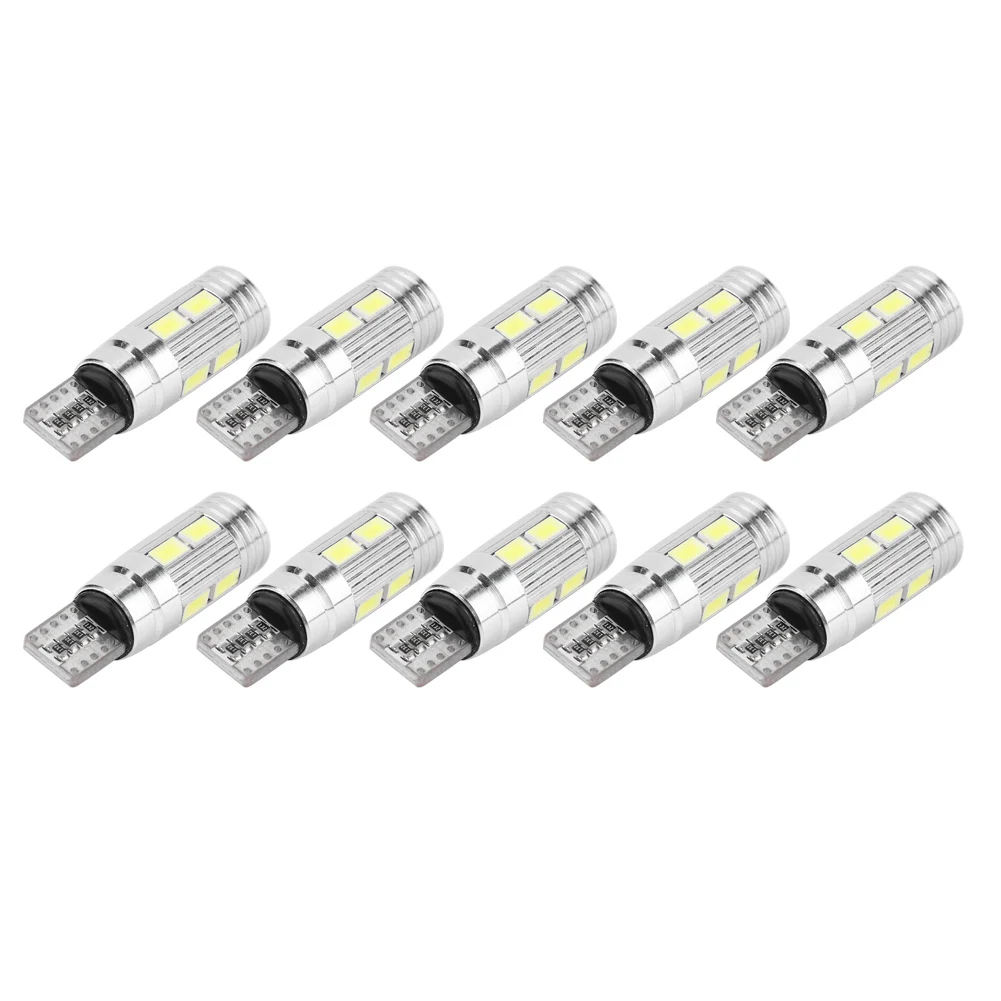 

10 шт., автомобильные светодиодсветодиодный лампы T10 5630 10SMD