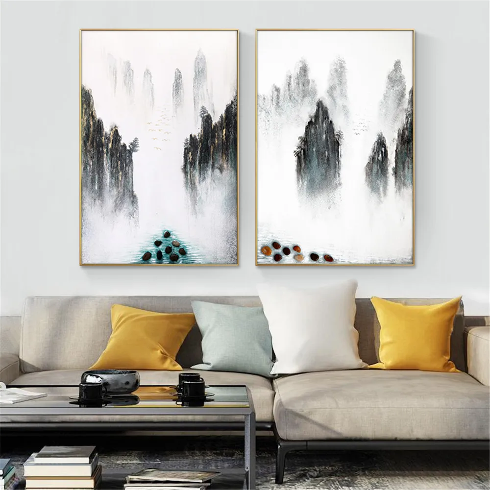 

Abstract Mountain Oil Paintings On Canvas Landscape Wall Art Pictures 100% Hand Painted Paintings For Living Room Home Decor