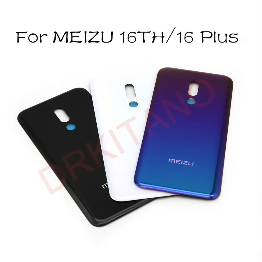 Задняя стеклянная крышка для MEIZU 16th 16 Крышка батарейного отсека задняя дверь корпус чехол для MEIZU 16S 16X16 th 16 Plus задняя крышка батарейного отсека
