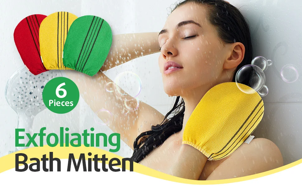 Coreano exfoliante de tela manopla de ba&ntilde;o exfoliante eliminar muerto ba&ntilde;o revestimiento exfoliante guante para el ba&ntilde;o-2
