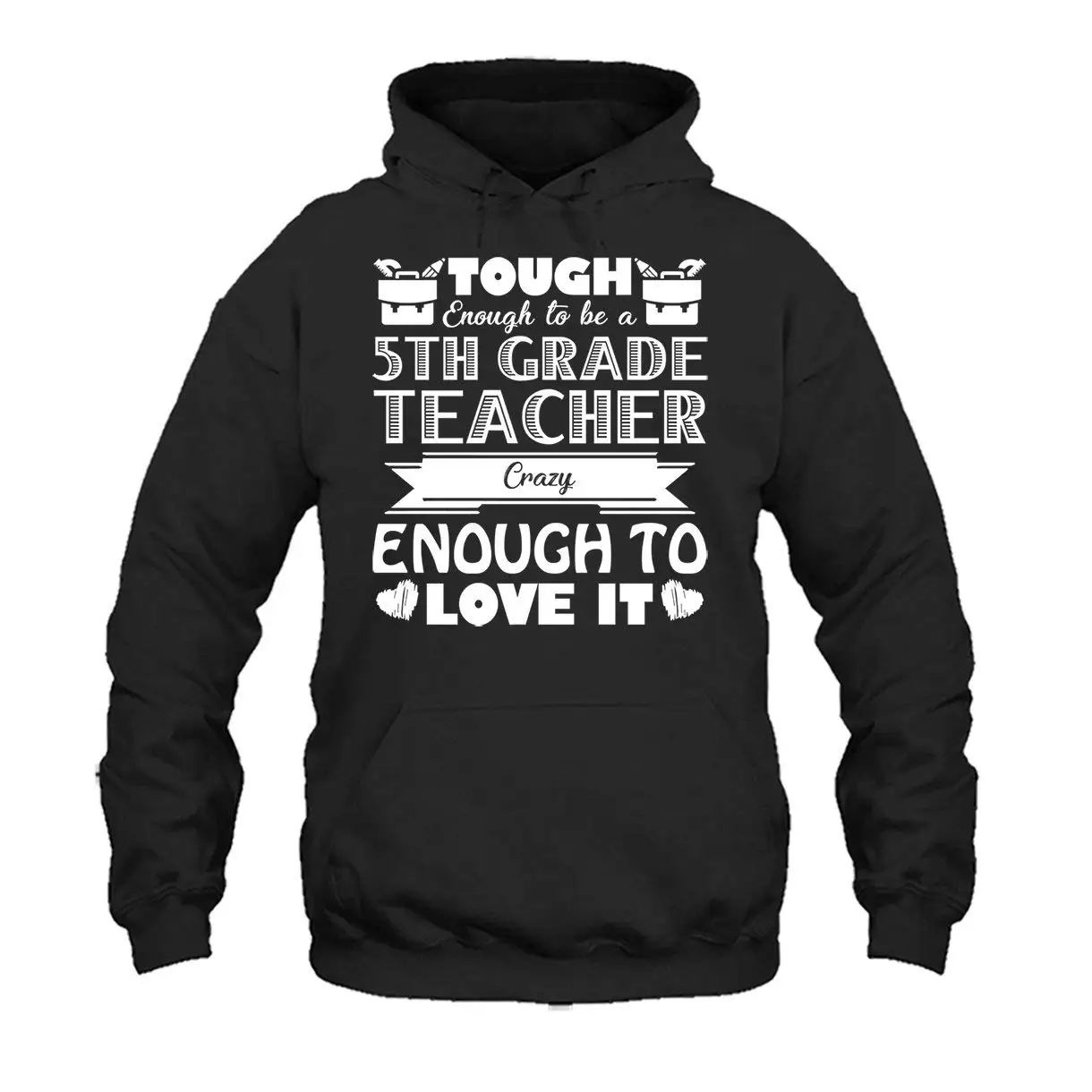 5th Класс учитель Crazy достаточно чтобы любить его футболка с длинным