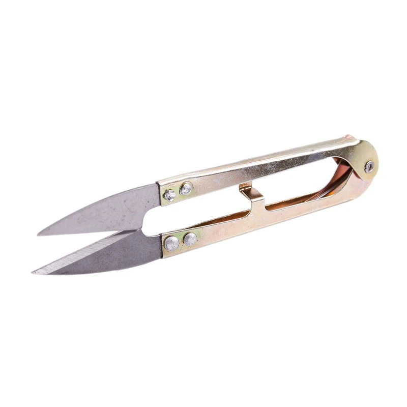 Золотой Тон Ручка Леска крест иглы Пряжи Ножницы Резак серый | Канцтовары для