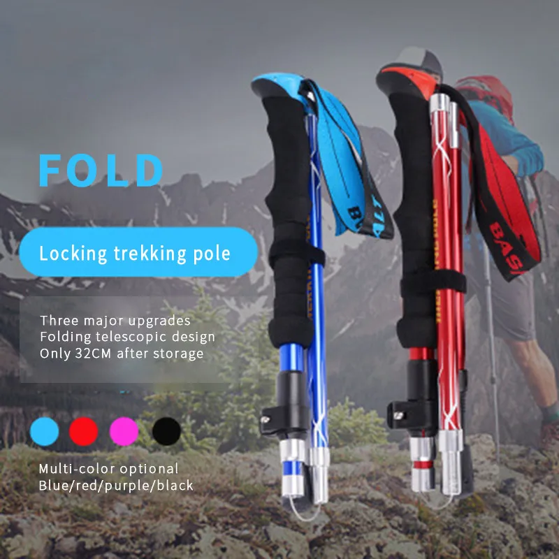 1 шт складной со внутренним вращающимся затвором шок Пеший Туризм Поход Trail