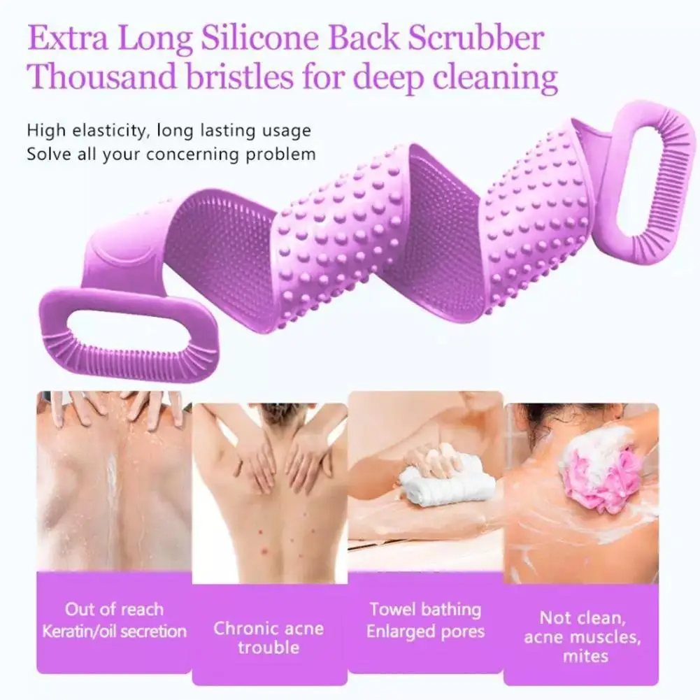 Magic Silicone Brushes Body Brush Bath Belt Household Skin Shower Clean I1H5 | Дом и сад