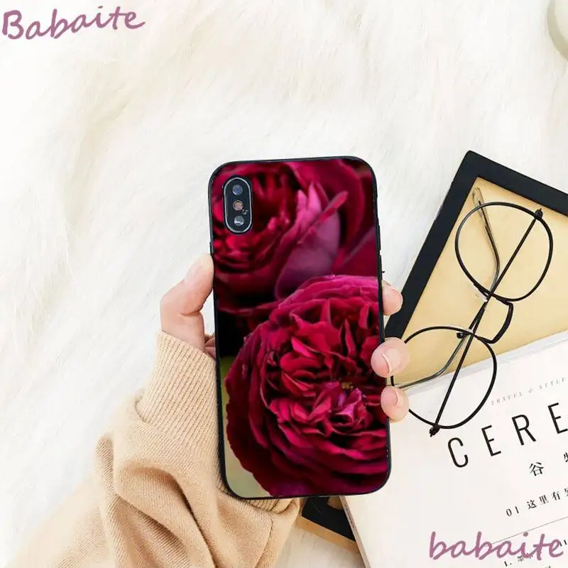 

Babaite Drawn Peony flower Phone Case shell case For iPhone 8 7 6 6S Plus X XS MAX 5 5S SE XR 11 11pro promax 12 12Pro Promax