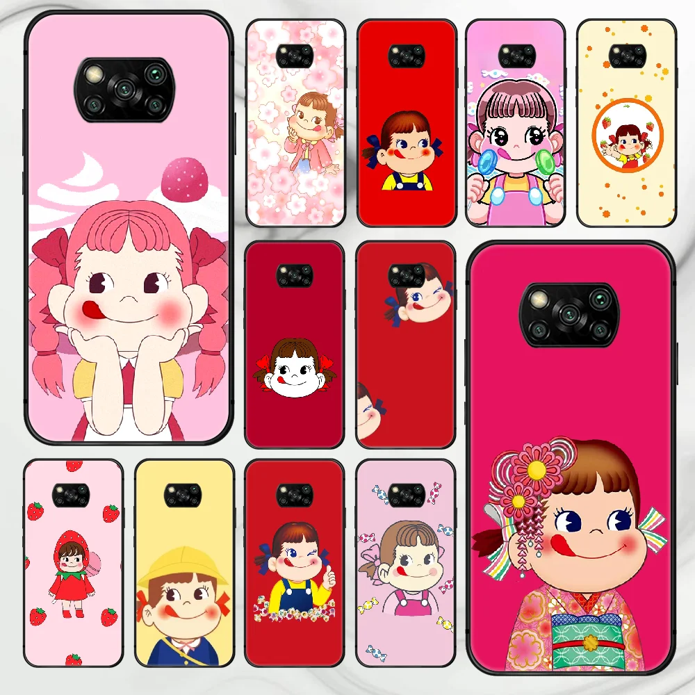

Cartoon fujiya candy sister Phone case Cover Hull For Xiaomi Mi A2 A3 8 9 9T Note 10 Se Lite Pro black Prime Trend Bumper