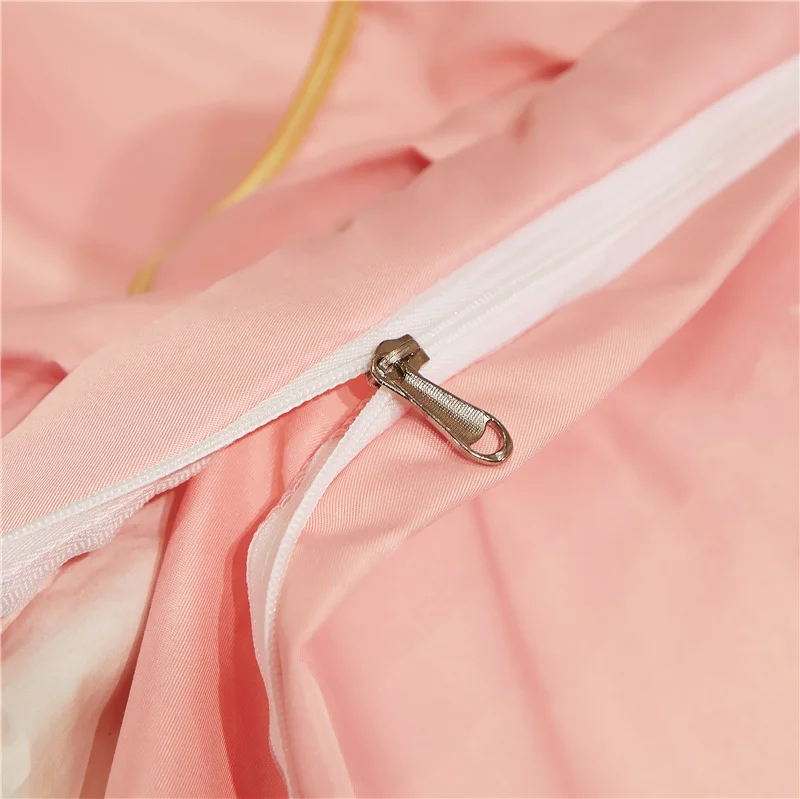 Пододеяльник в Корейском стиле с кружевной цветочной вышивкой однотонный