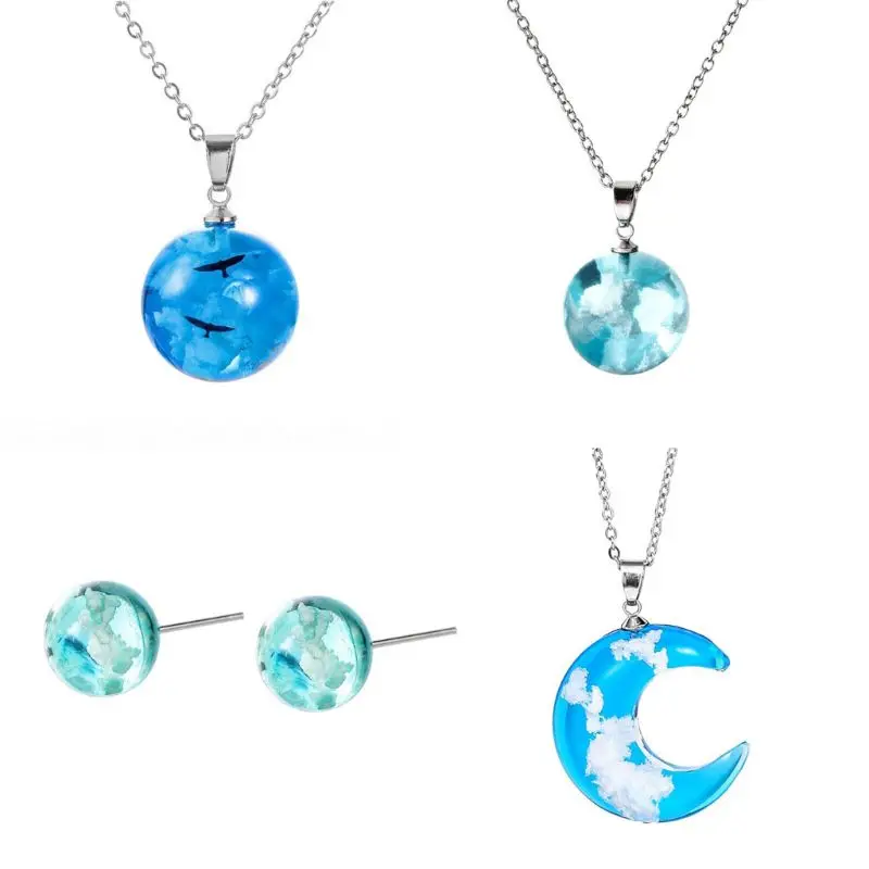 

80 г один пакет белые облака синее небо пейзажи Смола форма ювелирные изделия заполнения облака рулон грязь Изготовление ювелирных изделий ...