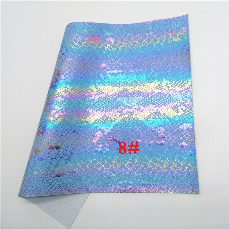 8 Glitterwishcome 21X29 см A4 размер винил для бантов Переливающаяся металлическая змеиная кожа, искусственная кожа листы для бантов, GM590A - Цвет: 8