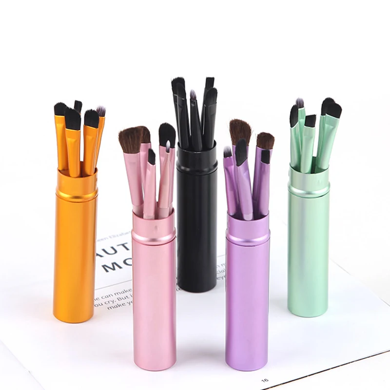 Набор кисточек для макияжа Flazea профессиональный дорожный набор теней кисти 5 шт. |