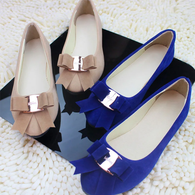 2021 замшевые туфли на плоской подошве с модным бантом женская обувь закрытым