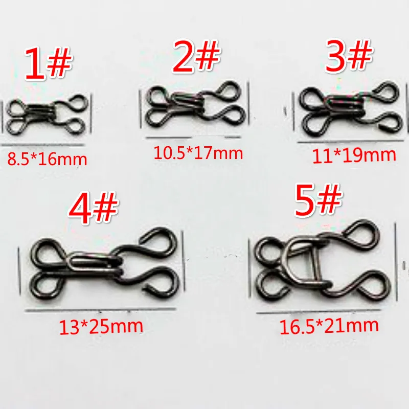 

400 PCS/LOT METAL Hook and Eye for Garment Bra Underwear Lingerie COLLAR Apparel Sewing Accessories
