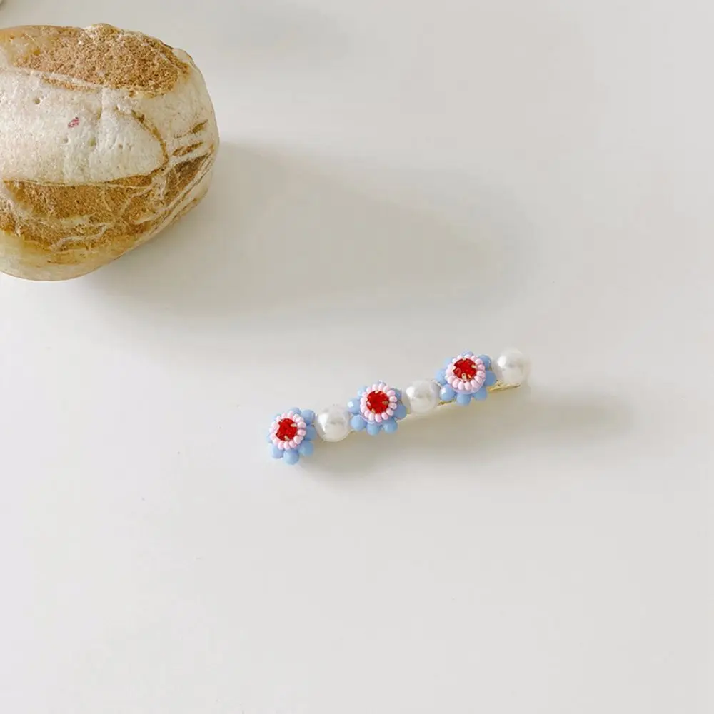 Pinza para el pelo de Color caramelo para ni&ntilde;a, horquilla con dise&ntilde;o de flores y diamantes de perlas, cuerda para el pelo para ni&ntilde;a, joyer&iacute;a, tocado de diamantes de imitaci&oacute;n, regalo nuevo-4