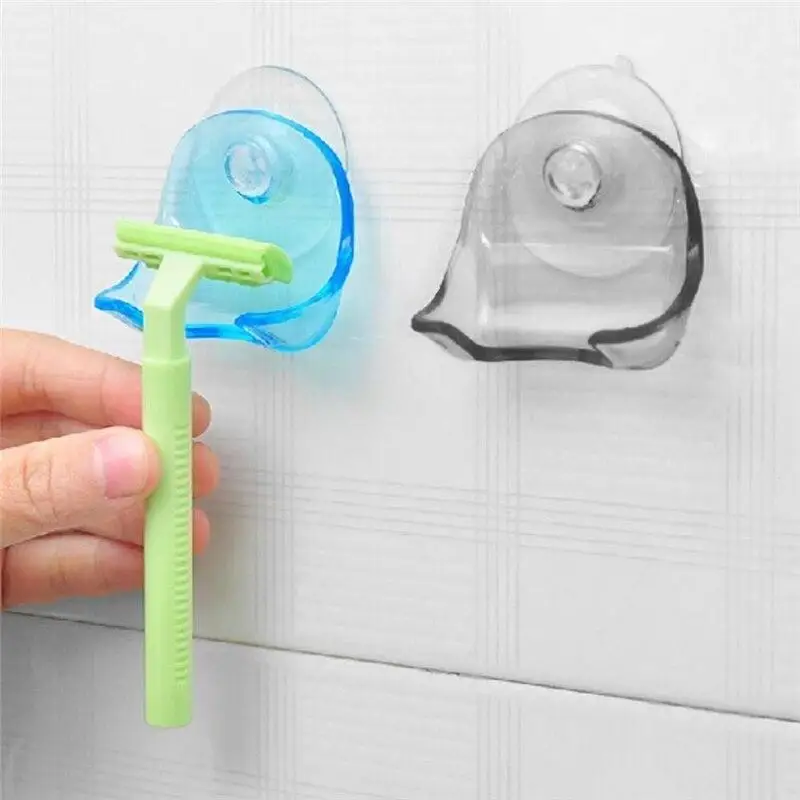

1Pcs Shaver Toothbrush Holder Washroom Wall Men Shaving Shaver Shelf With Sucker Suction Cup Bathroom Hook Razor Rack Hanger