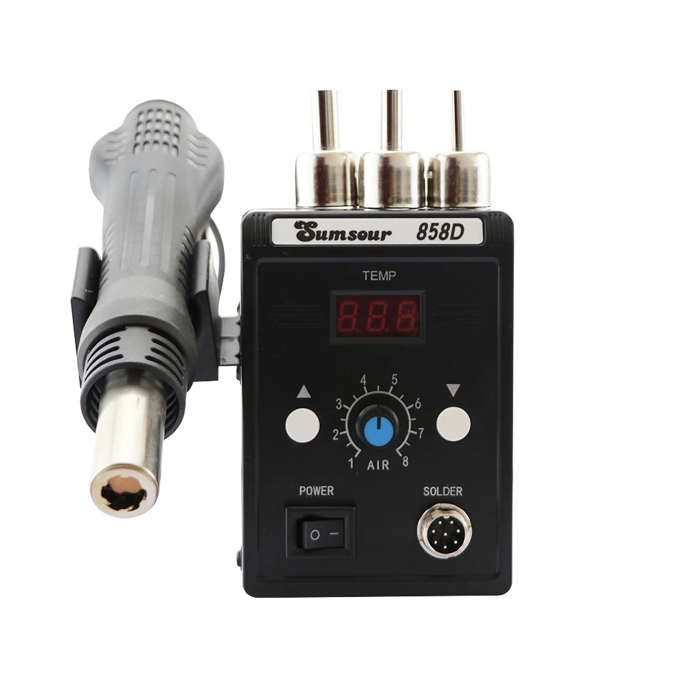 858D 700W 110V / 220V горячий воздух пистолет светодиодный цифровой Пайка и Распайка BGA ESD