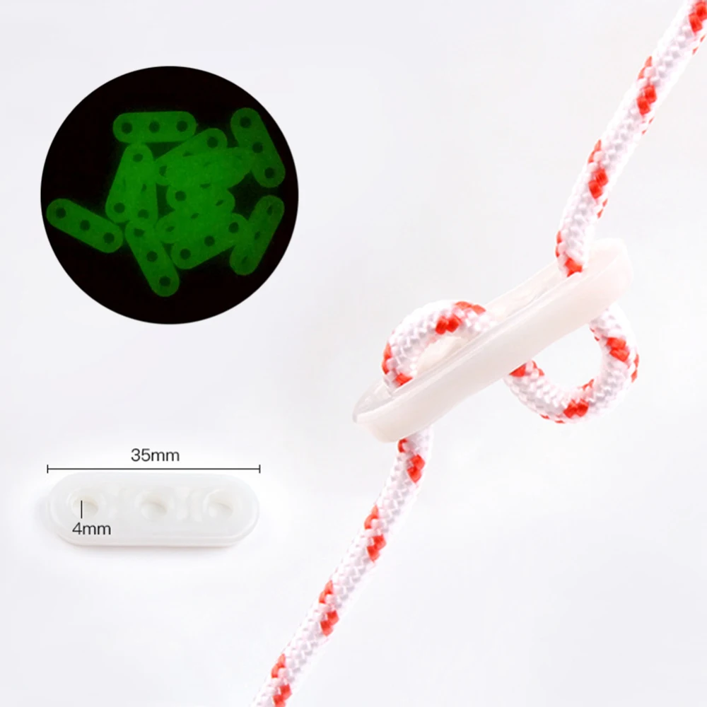 10 шт. светящаяся веревка для палатки пряжка с 3 отверстиями регулируемый Натяжной