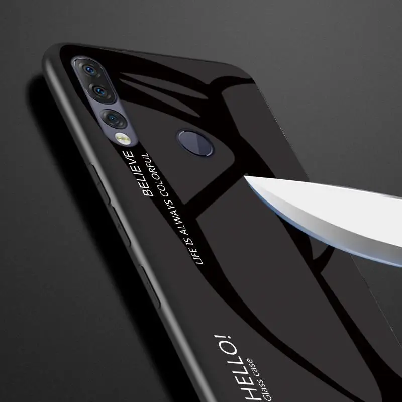 Gradient Tempered Glass Case For Lenovo Z5S Z6 Lite Pro Soft Silicone Bumper On Shell Z5 S Scratchproof Protection |
