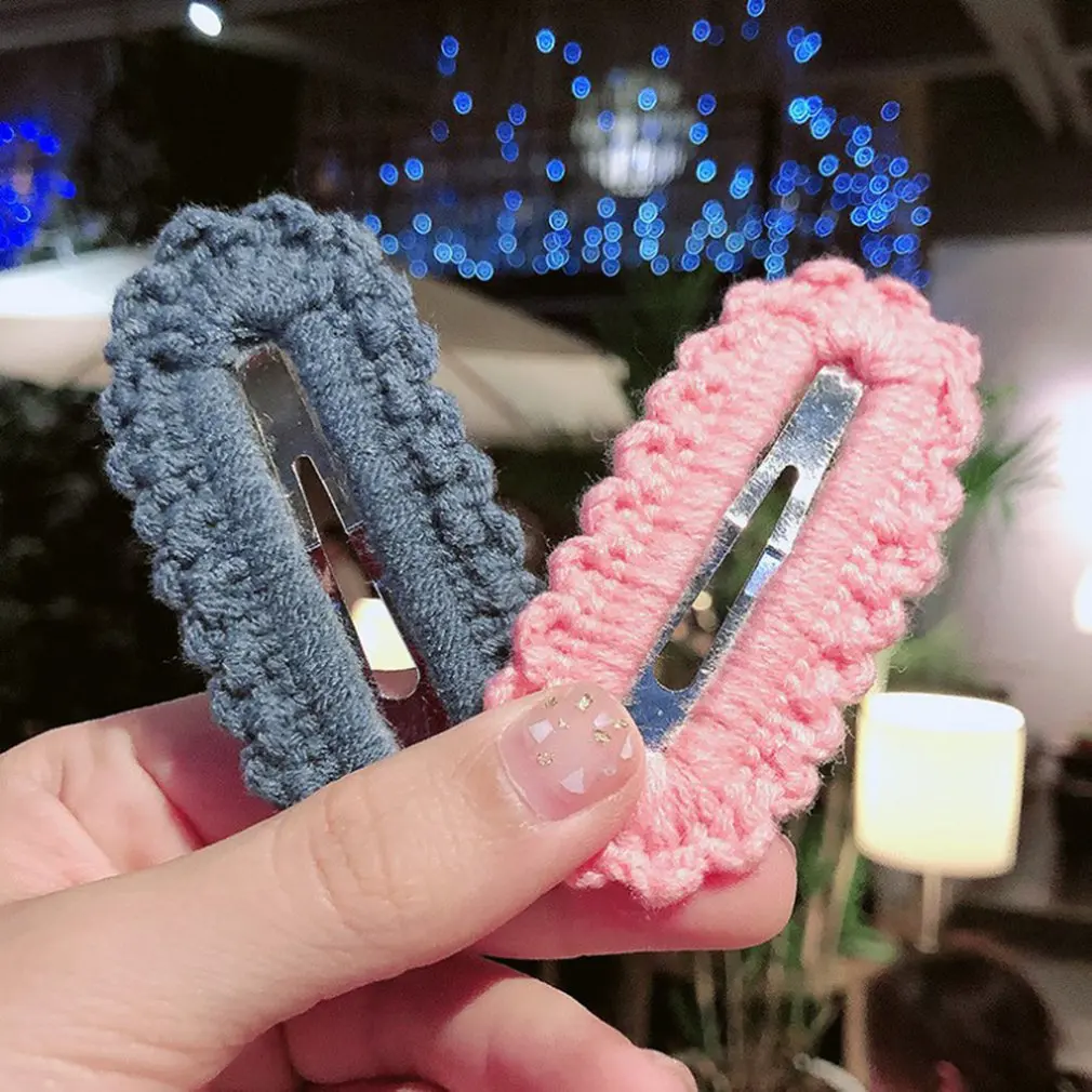 Головной убор шерсть заколка для волос цветная волна ВВ Ретро стиль дикая челка