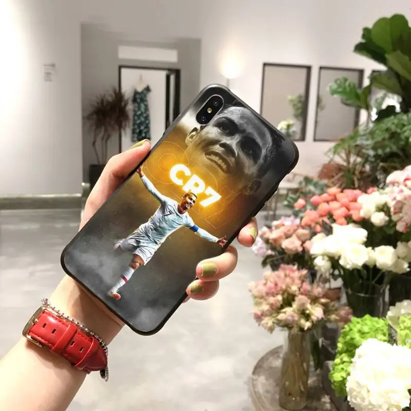 

NBDRUICAI Football CR7 Ronaldo Soft black Phone Case for iPhone 11 pro XS MAX 8 7 6 6S Plus X 5S SE XR case