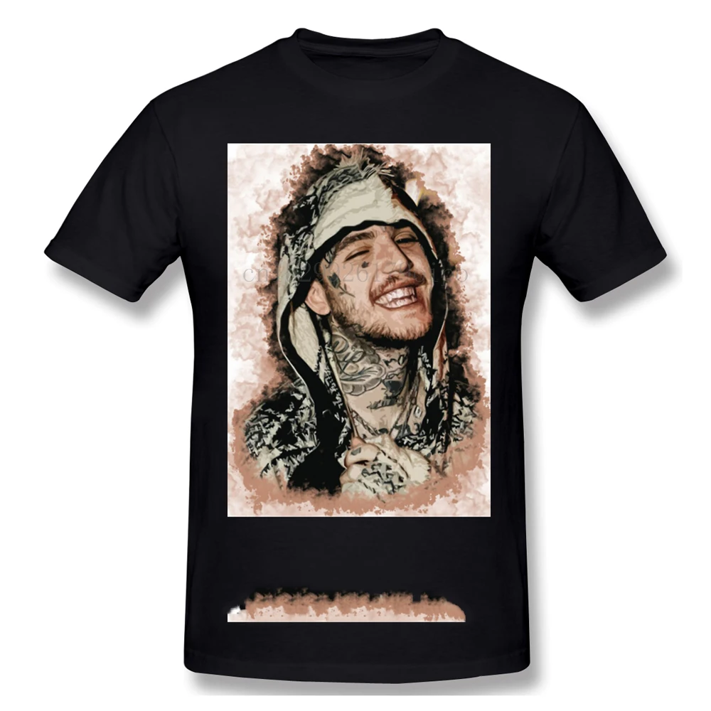 Футболка мужская черная Акварельная Классическая тенниска из чистого хлопка в