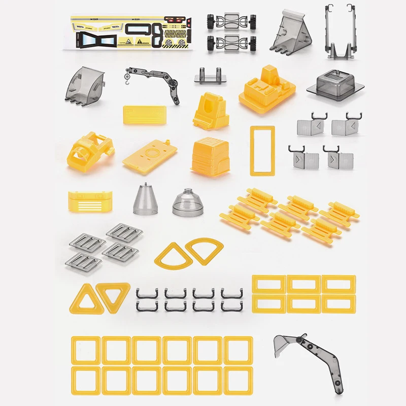 62 шт в наборе магнитные блоки грузовик строительная техника автомобиль игрушка
