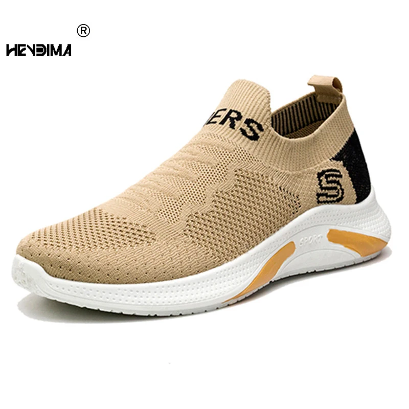 

Men's Summer Shoes Gray Beige Orange Comfortable Mesh Sneakers Made of Fabric Tennis Training Casual Shoes Free sheeping