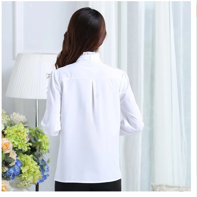 Белые рубашки для девочек Шифоновые блузки Новинка 2020 года Сезон весна осень