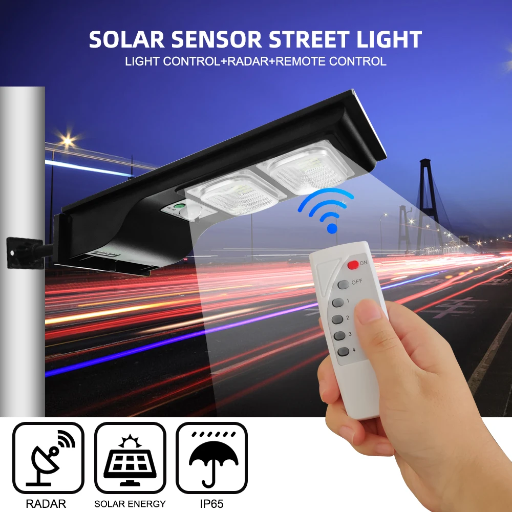 40 Вт Светодиодный уличный фонарь на солнечной батарее настенный светильник с