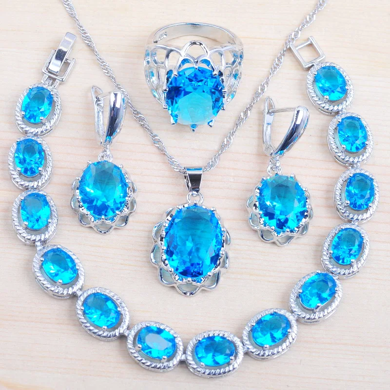 2020 Новые Ювелирные наборы для женщин серебряного цвета Лучшие подарки на день