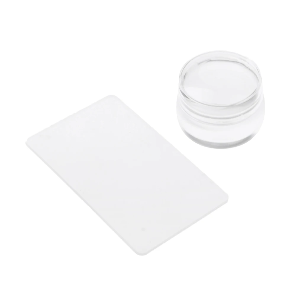 

2 Pcs Stamper Stamp with Stamper Raclette Image Plate Manicure Printing
