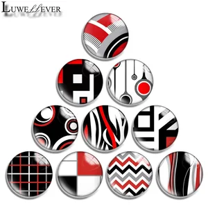 12 мм 14 мм 16 мм 20 мм 25 мм 30 мм 673 геометрические микс круглая бижутерия со стеклянными кабошонами в поисках 18 мм оснастки кнопки Шарм Браслет