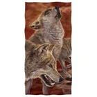 Большие толстые банные полотенца для душа, хлопковое пляжное полотенце с 3d-изображением волка для женщин и мужчин, дорожное одеяло для плавания и йоги
