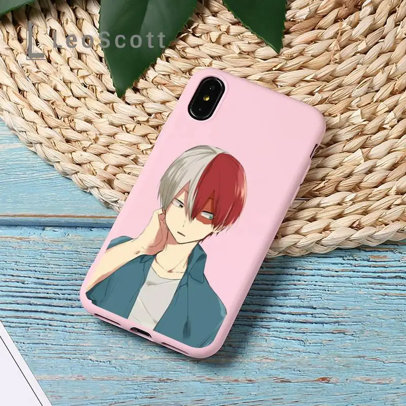 

My Hero Academia Shoto Todorok Phone Case Candy Color for iPhone 11 12 mini pro XS MAX 8 7 6 6S Plus X 5S SE 2020 XR