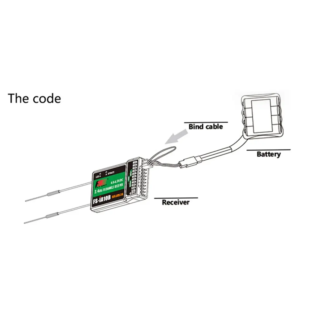 

Flysky 2.4G 10CH FS-iA10B Receiver Neutral Plastic PPM Output With iBus Port