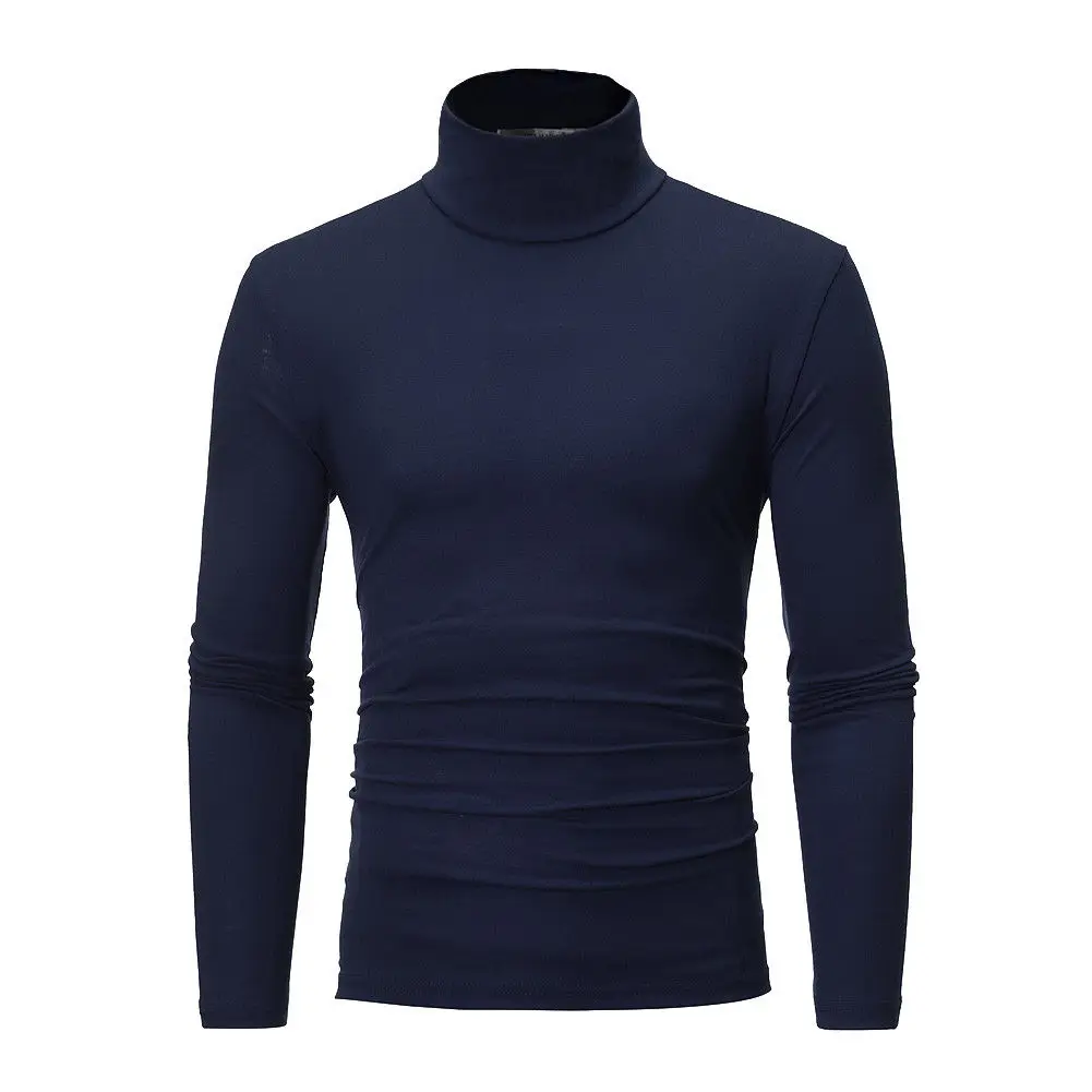 Новинка 2019 осенне зимний мужской свитер Мужская водолазка однотонные