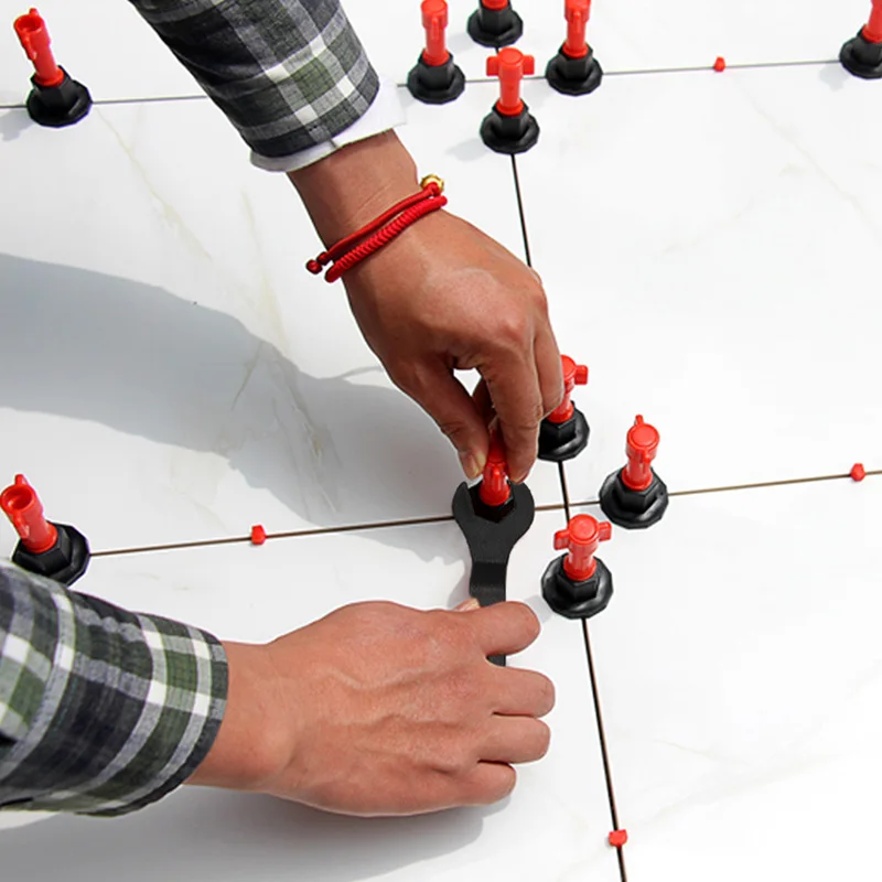 

Tile Leveling System Kit Reusable Leveler Flat Ceramic Floor Wall Construction Tools JAN88