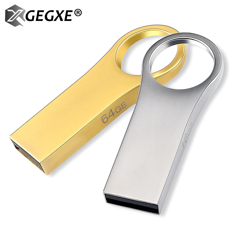 USB флешка 16 Гб Флешка 8 ГБ 32 64 128 Водонепроницаемая металлическая u для ноутбука|USB