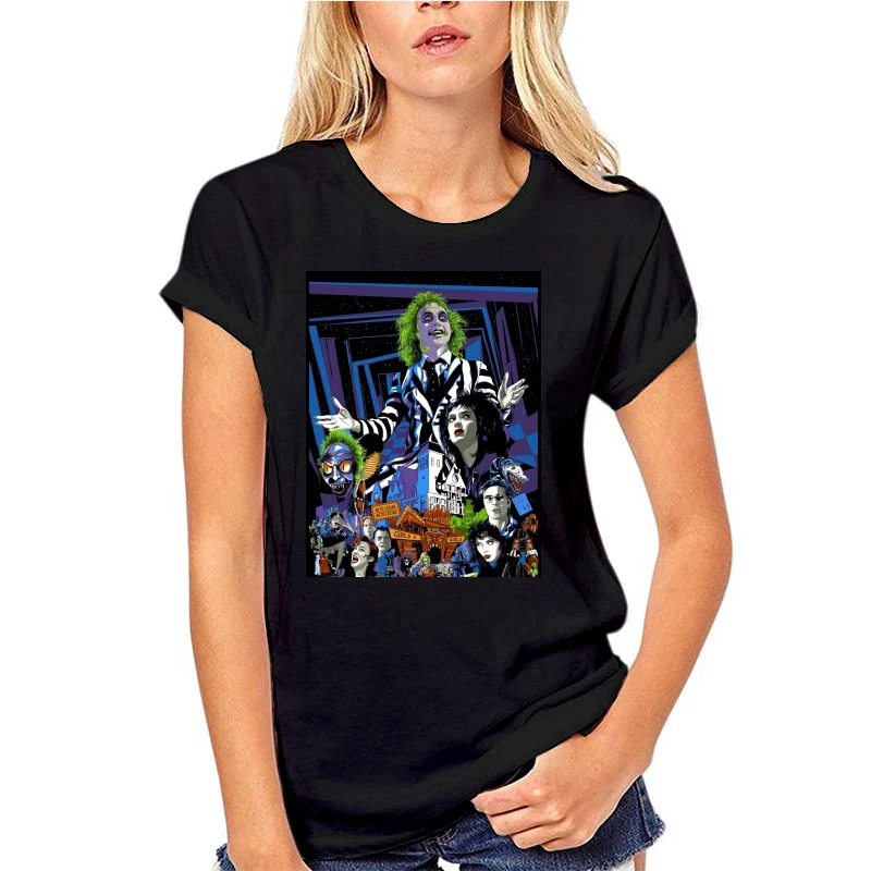 

Men T Shirt Beetlejuice Classic Movie Funny t-shirt Novelty Tshirt Women