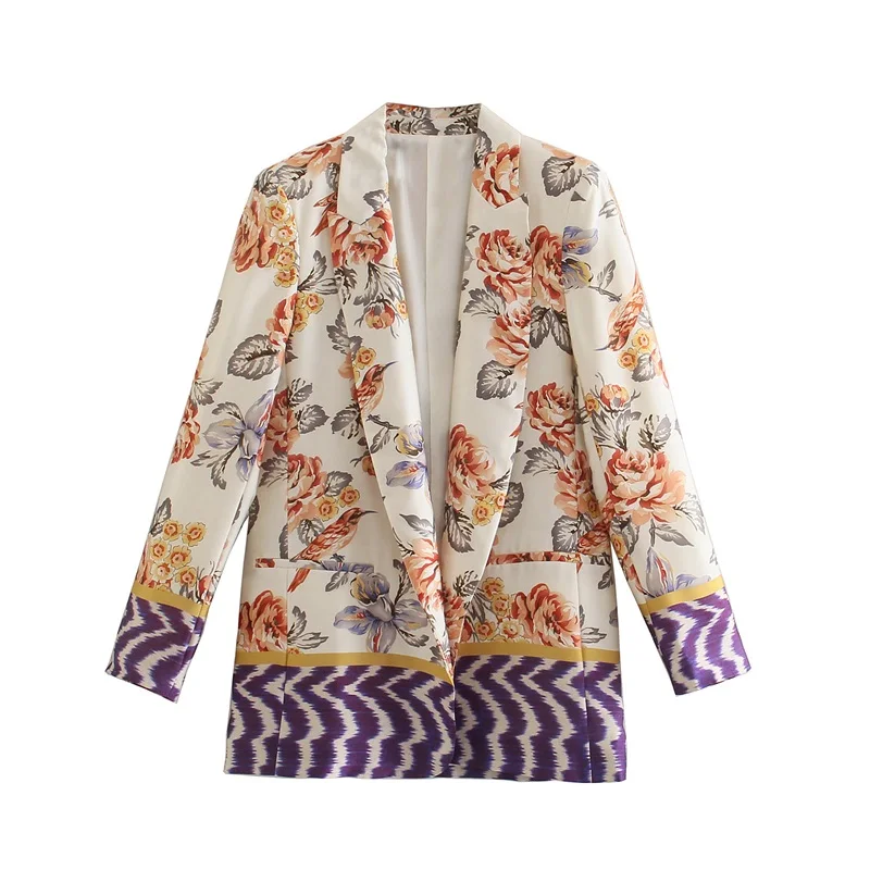 

TRAF 2021, женская обувь модные туфли-лодочки для офиса одежда свободного покроя, повседневный пиджак с длинными рукавами в стиле ретро с наклад...