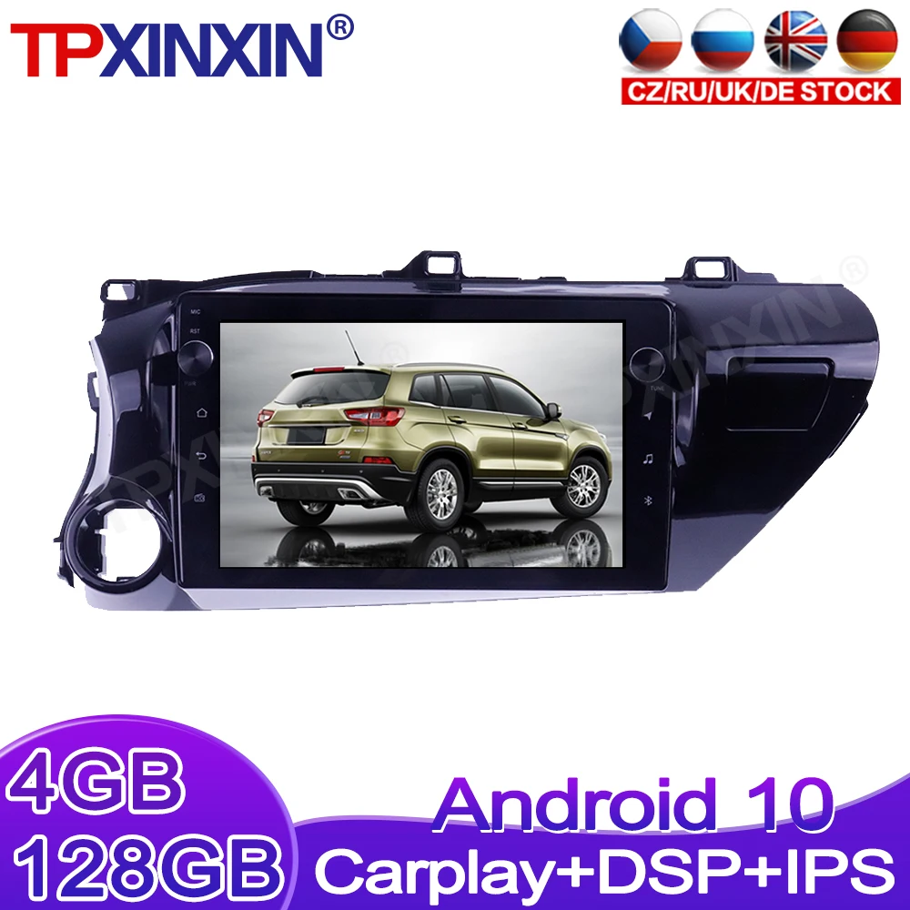 

Android 10 WIIF для Toyota Hilux 2016 2017 2018 автомобильный DVD мультимедийный плеер IPS экран GPS Navi аудио Радио BT стерео головное устройство