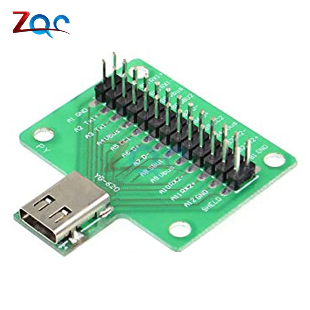 USB 3,1 кабель тестовая плата 24PIN type-c Тип C гнездовой разъем для DIP адаптер разъем сварная плата конвертер Pin плата