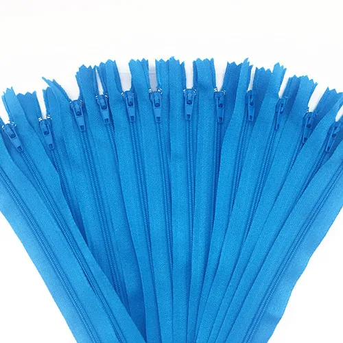 Blue 10 шт. нейлоновые молнии портной канализации ремесло(8-10-12-14-16-20-22-24 дюйма) Crafter's FGDQRS(U PICK - Цвет: Blue