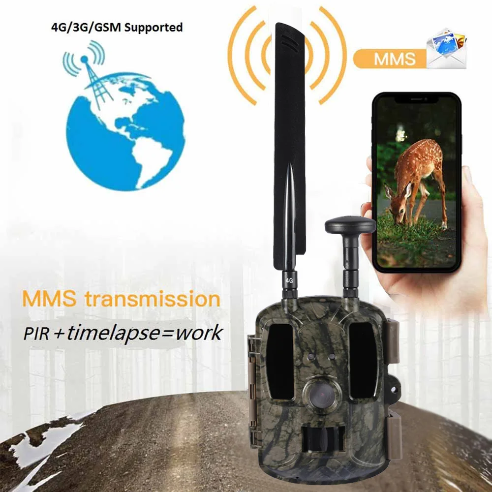 

Hunting Trail Camera Supporting 4G 3G 2G Network Image Video Sending Surveillance Camera GPS Location