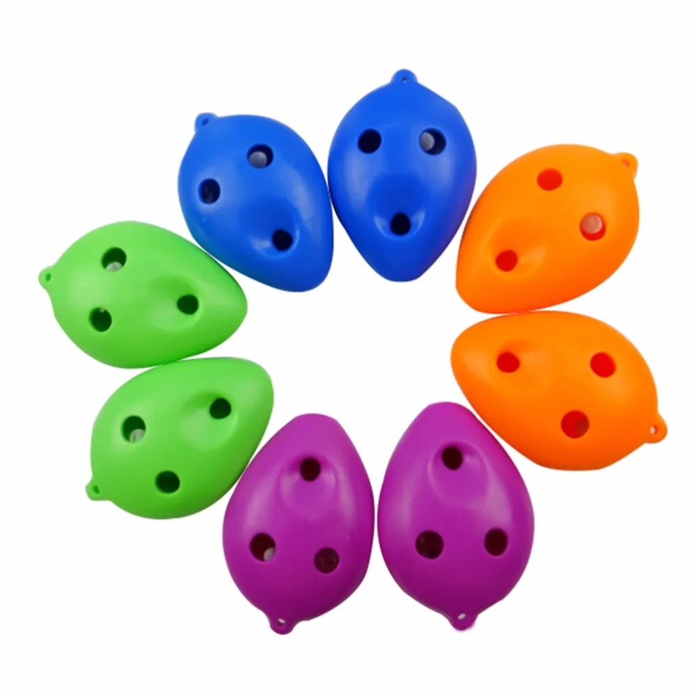 

6 Hole ABS Plastic Treble C Ocarina for Beginner 6 Hole Ocarina Blue of Woodwind Instruments figure toys