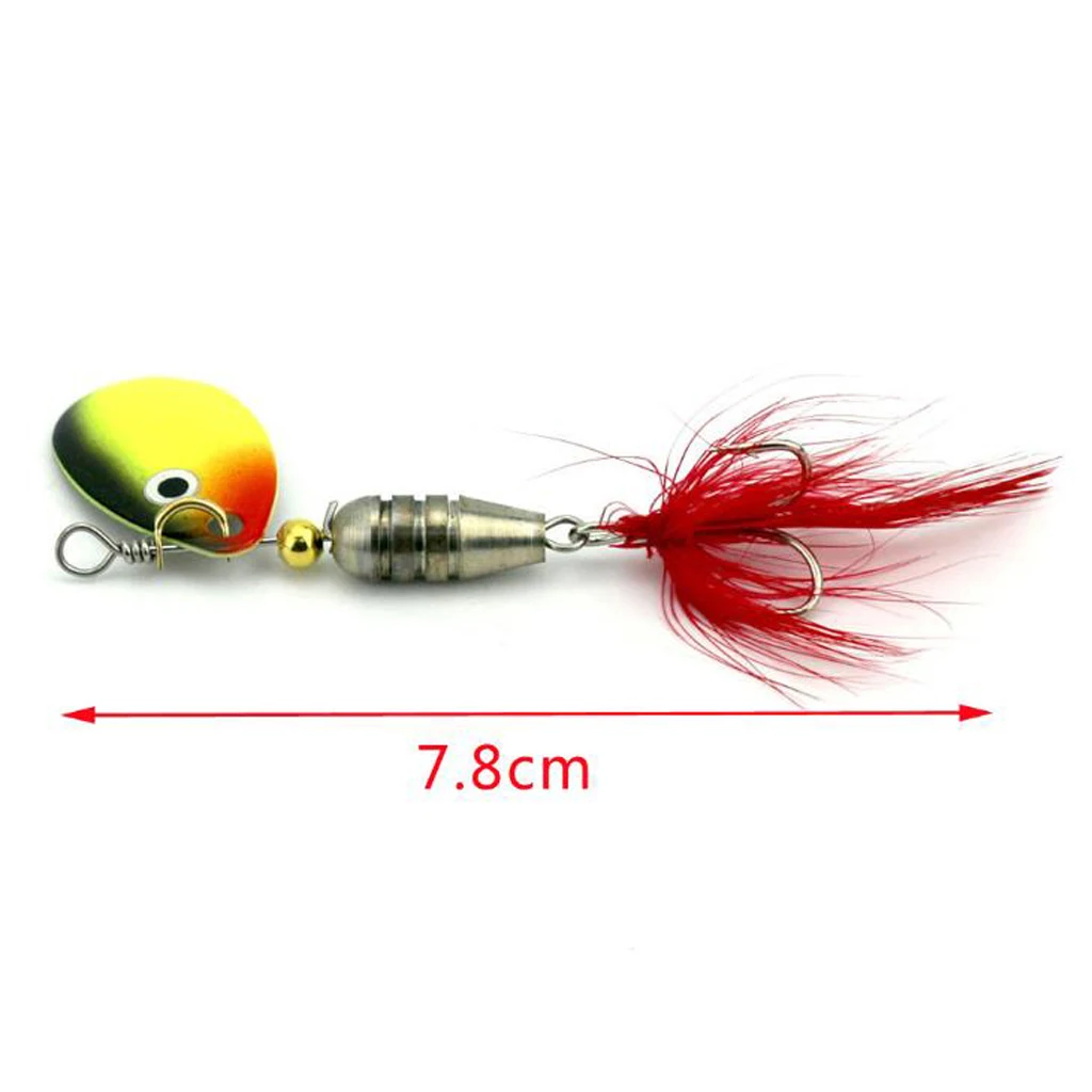 Ложка рыболовная приманка жесткая металлическая Спиннербейт Crankbait с тройными