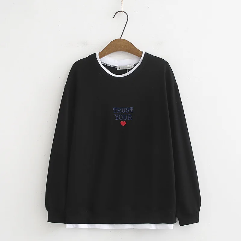 Повседневные толстовки размера плюс осень 2019 женская мода свободные длинный