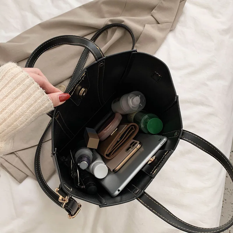 Однотонная Сумка тоут DikizFly модные сумки через плечо для женщин сумка на 2020