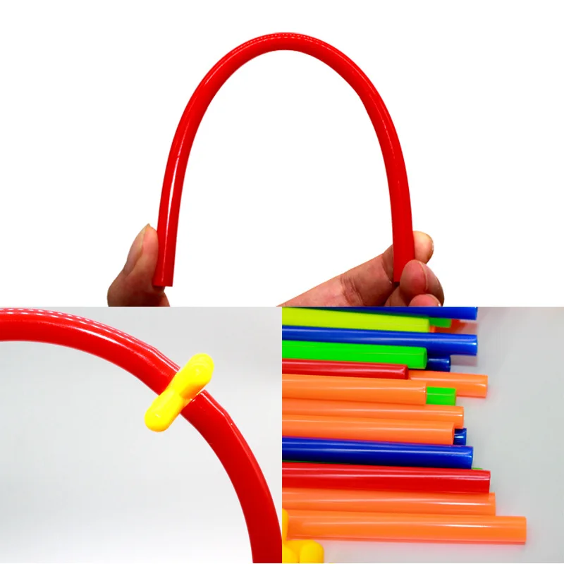 DIY игрушки для детей Подарки 4D соломенные строительные блоки в форме туннеля