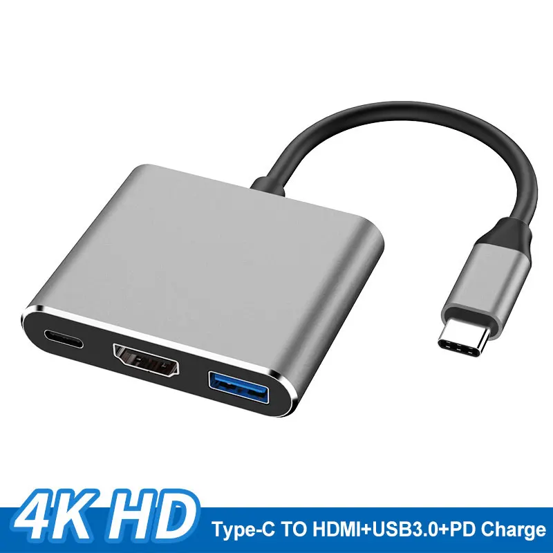 

USB C HUB to HDMI 4K USB 3.0 Port Adapter USB-C Power Delivery For Macbook Pro/Air Thunderbolt 3