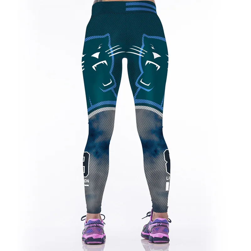 2020 New Running Fitness Pants European American Yoga Rugby Team Digital Printing Hip High Waist Sports Leggings | Спорт и